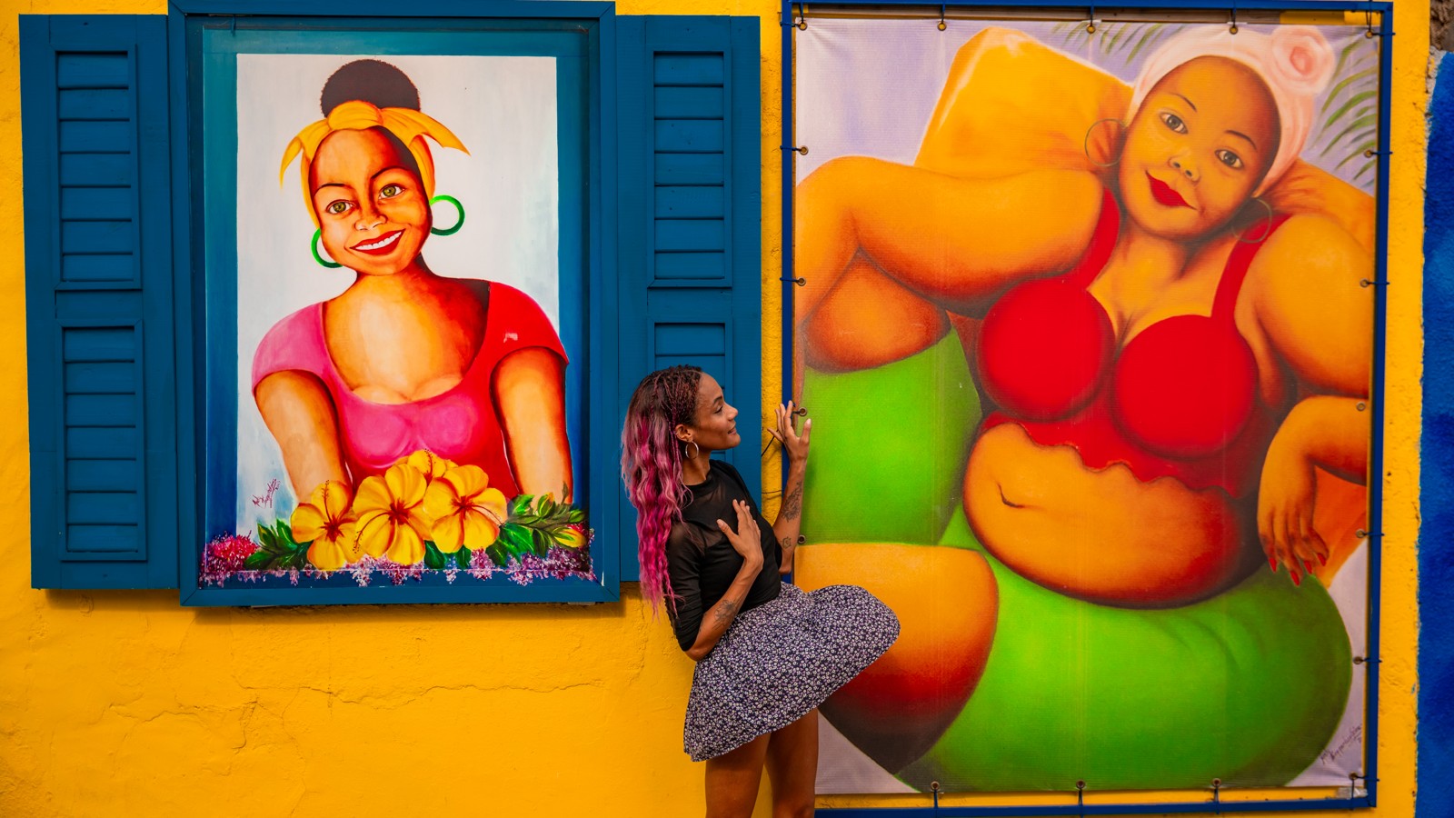 12. Mural of Merly Women in Windows
