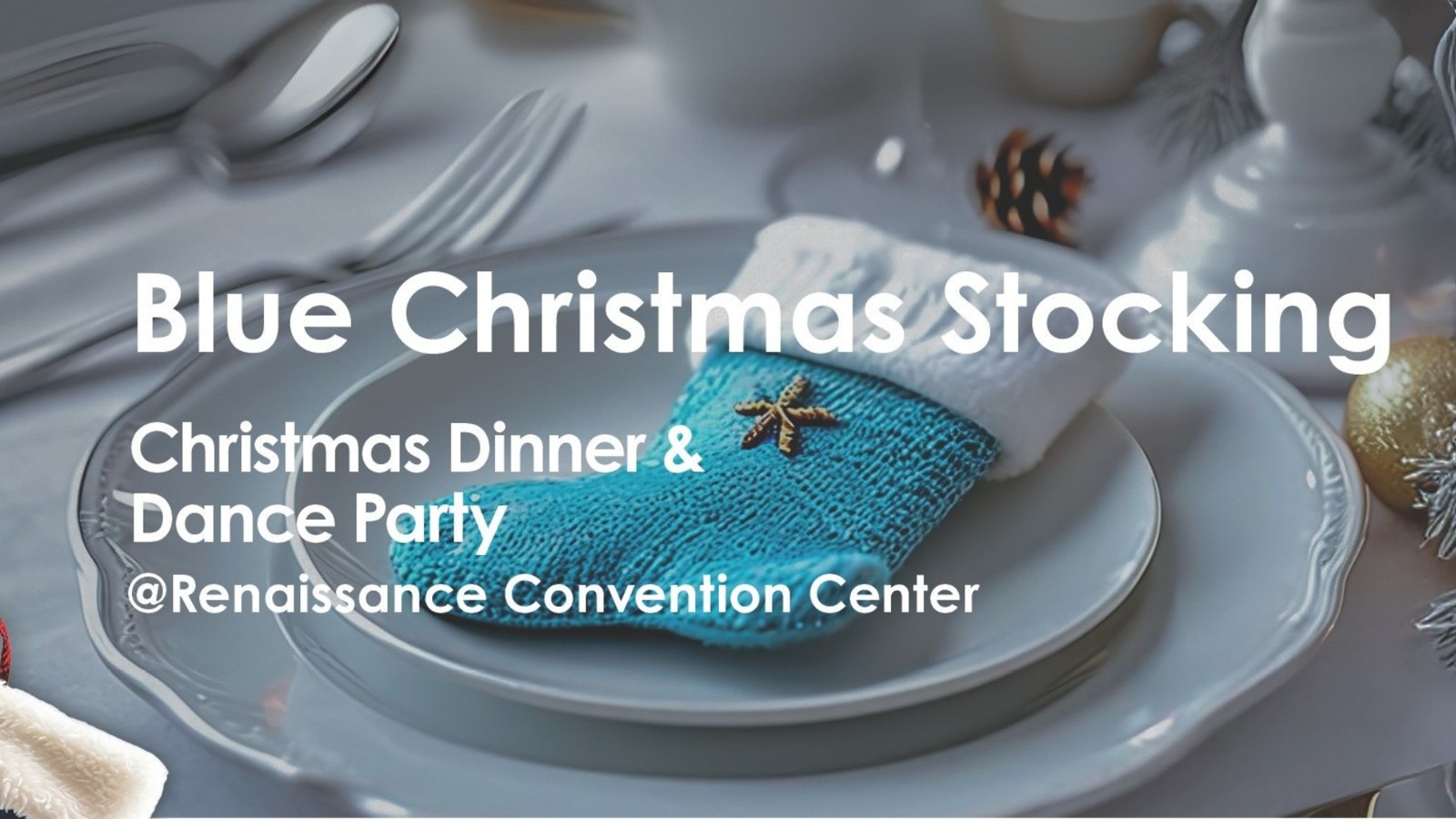 Blue Christmas Stocking - Image 1