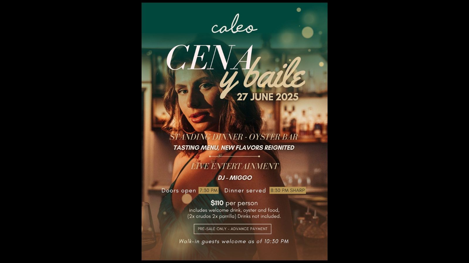 Caleo Presents: Cena y Baile