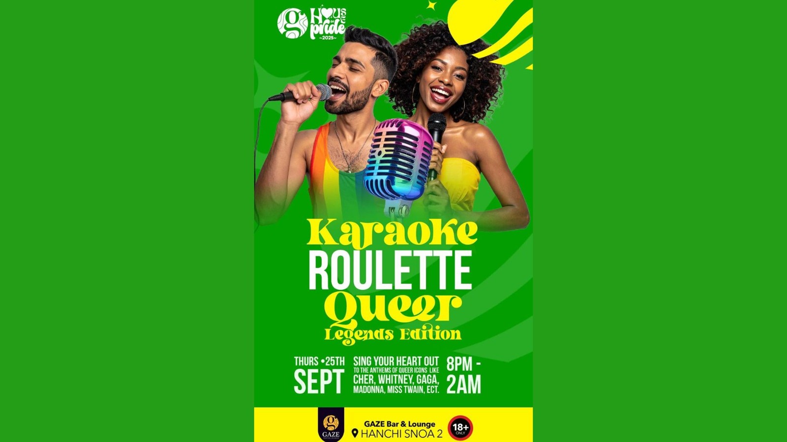 Karaoke Roulette Queer – Legends Edition at Gaze - Image 1