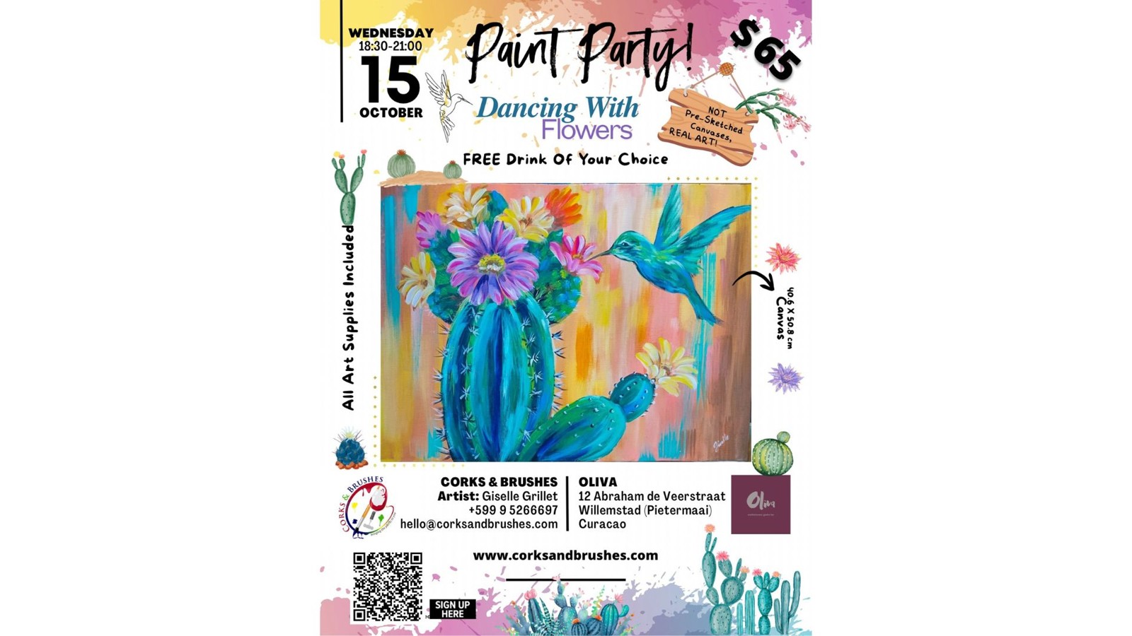Paint Party: Dancing with Flowers - Image 1