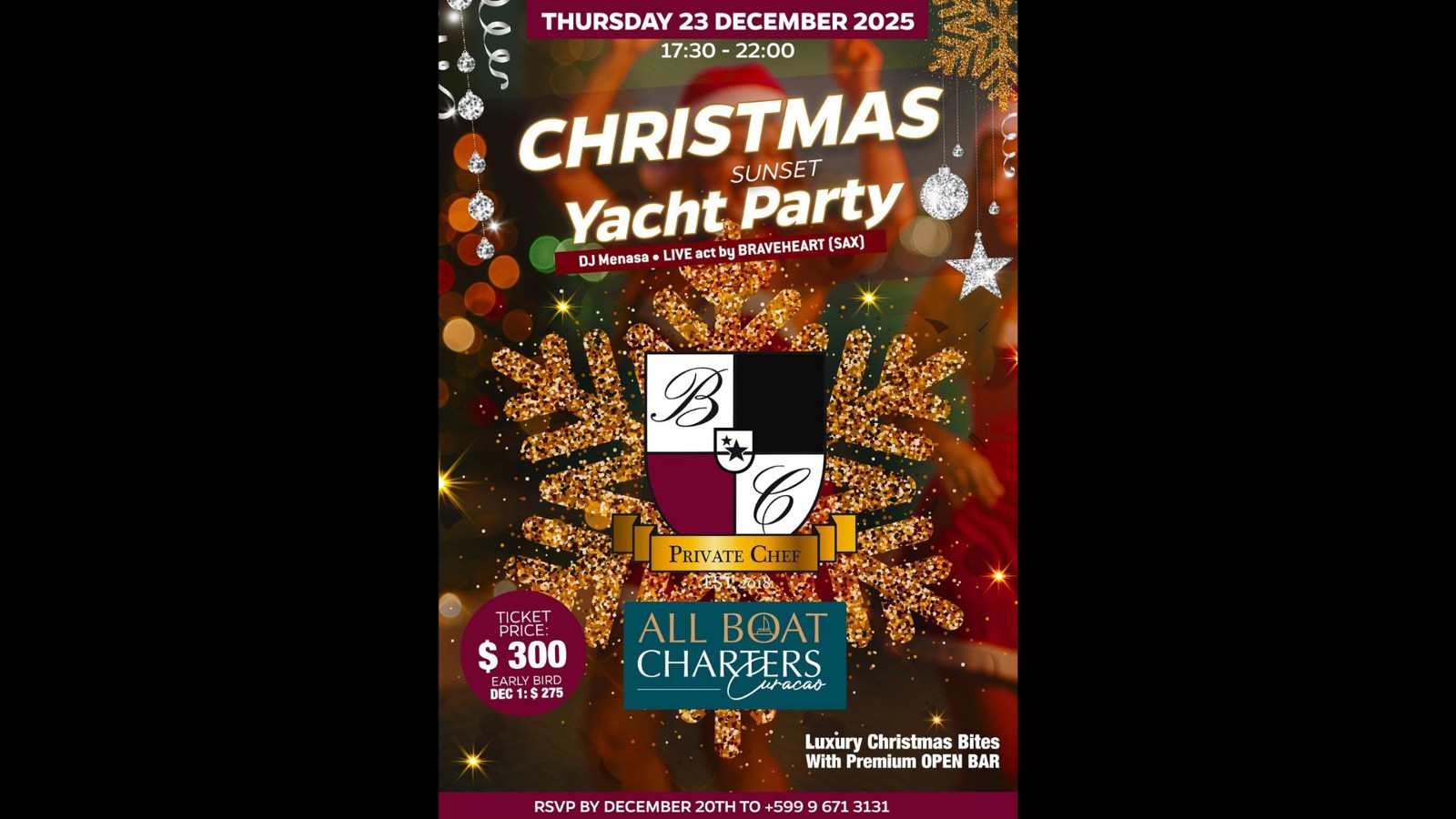 Christmas Sunset Yacht Party - Image 1